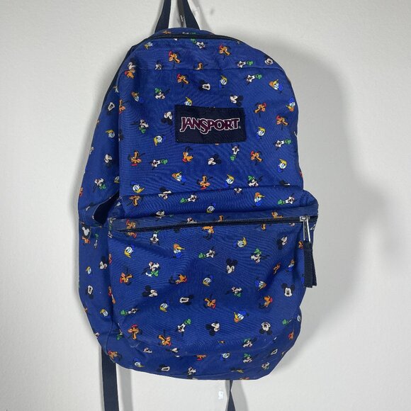 Jansport Disney Superbreak Collaborations Backpack Navy Allover Print! - Picture 1 of 6